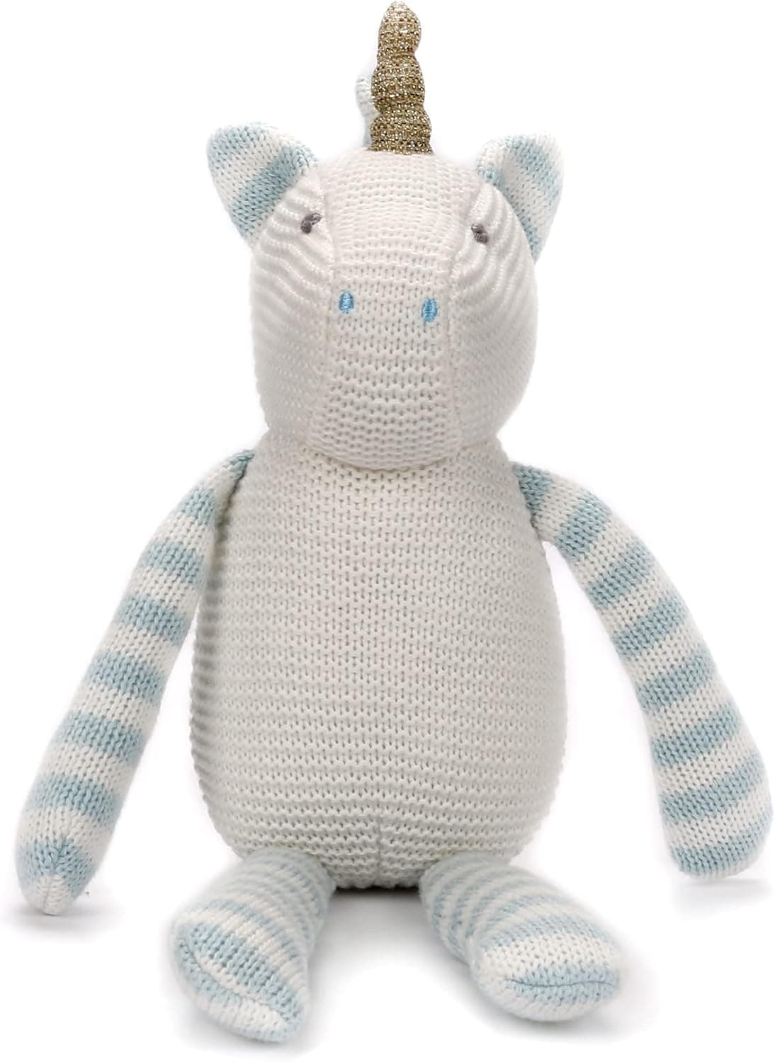 FLUFFYFUN Plush Baby Unicorn Stuffed Animal (Blue)