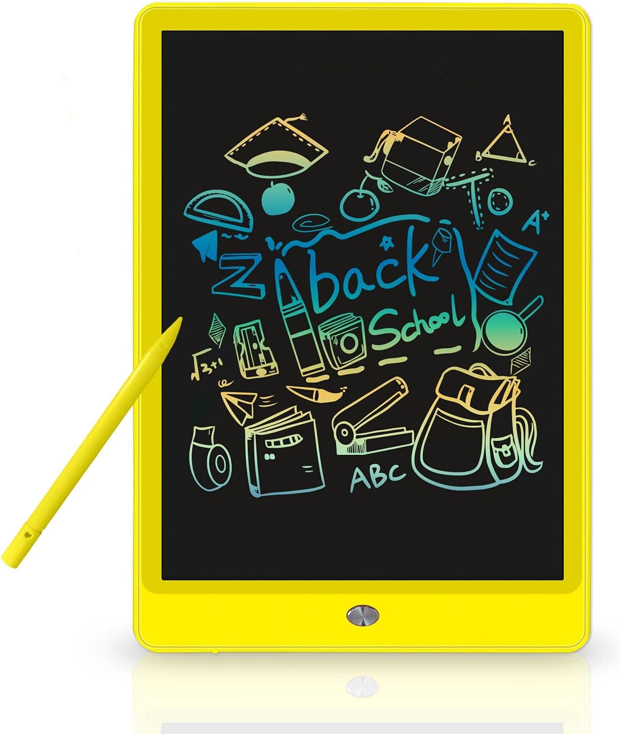 LLXZB LCD Writing Tablet, 10 inch Colorful Doodle Board, Educational Gifts Toys for Boys and Girls (Yellow)