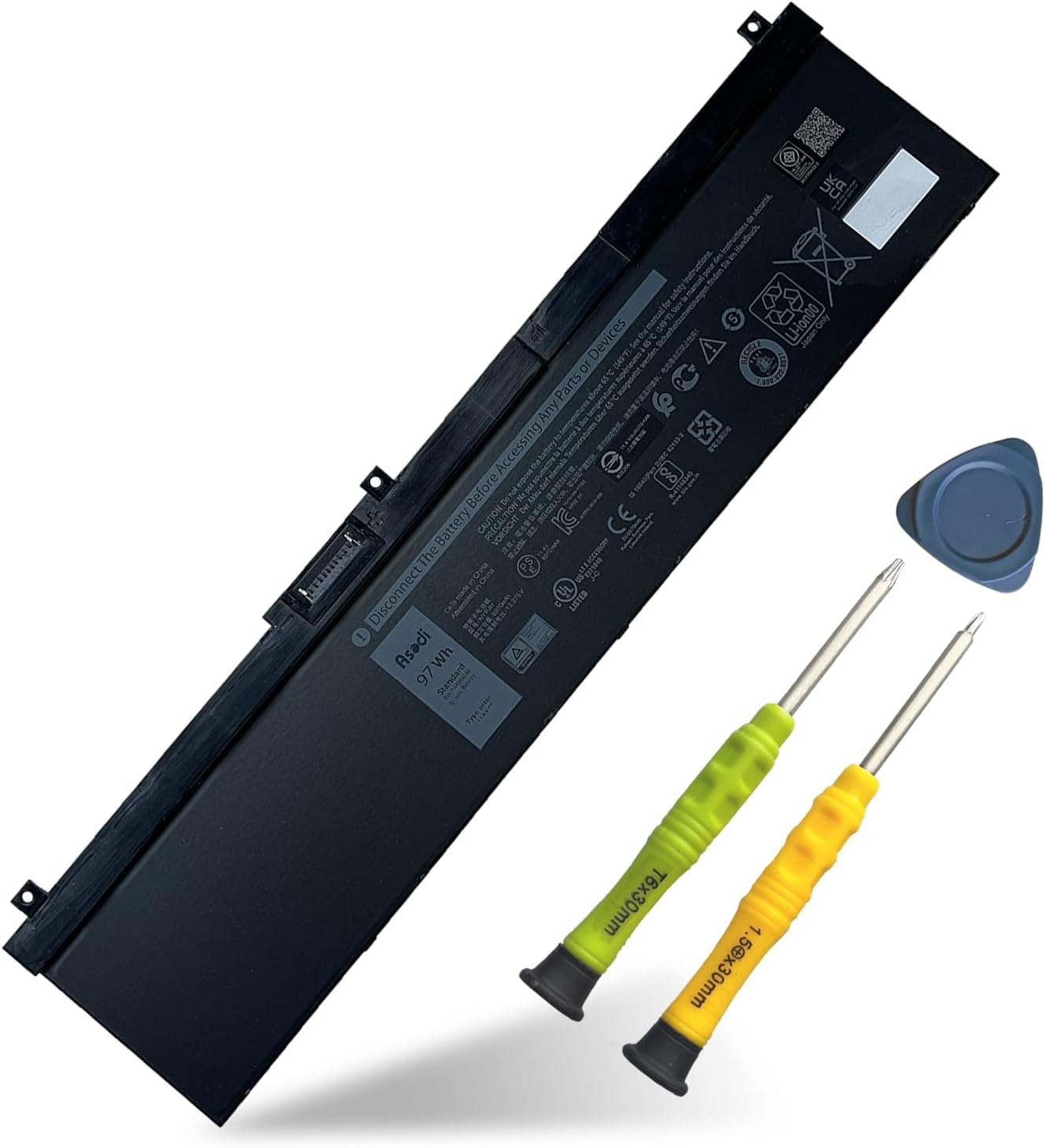 ASODI NYFJH 97Wh 6-Cell Laptop Battery Replacement for Dell Precision 7530 7730 7540 7740 P74F P34E Series 0NYFJH 0WMRC GW0K9 0NYFJH 11.4V