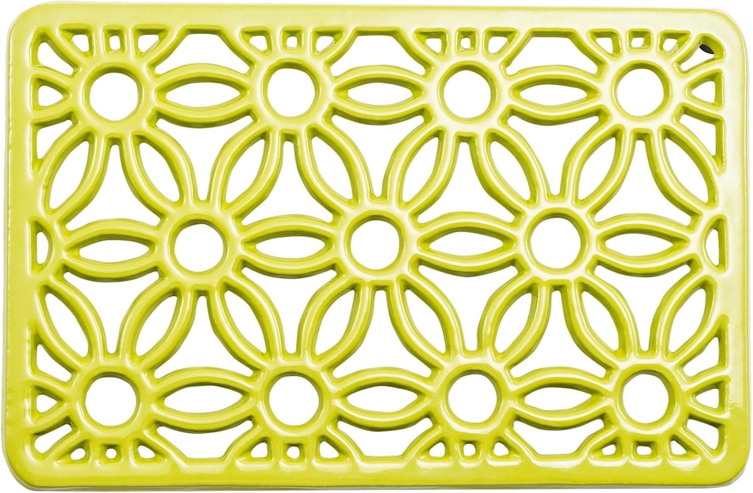 Old Dutch Rectangular Flora Trivet, Oasis Green
