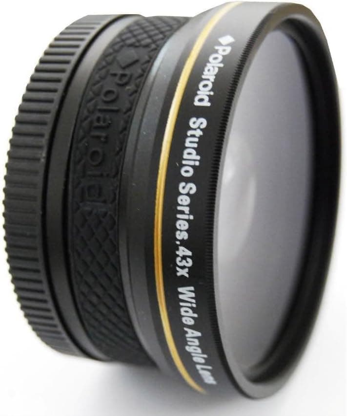 Polaroid Studio Series .43x High Definition Wide Angle Lens With Macro Attachment, Includes Lens Pouch and Cap Covers For The Panasonic Lumix DMC-G3, DMC-GF3, DMC-G1, DMC-GH1, DMC-GH2, DMC-GH3, DMC-GH4, DMC-L10, DMC-GF1, DMC-GF2, DMC-G10, DMC-G2, DMC-GF3, DMC-G3, DMC-GF5, DMC-G5, DMC-GF6, DMC-G6, DMC-GX7, DMC-GM1 Digital SLR Cameras Which Has A (14-45mm, 14-42mm, 45-200mm) Lens