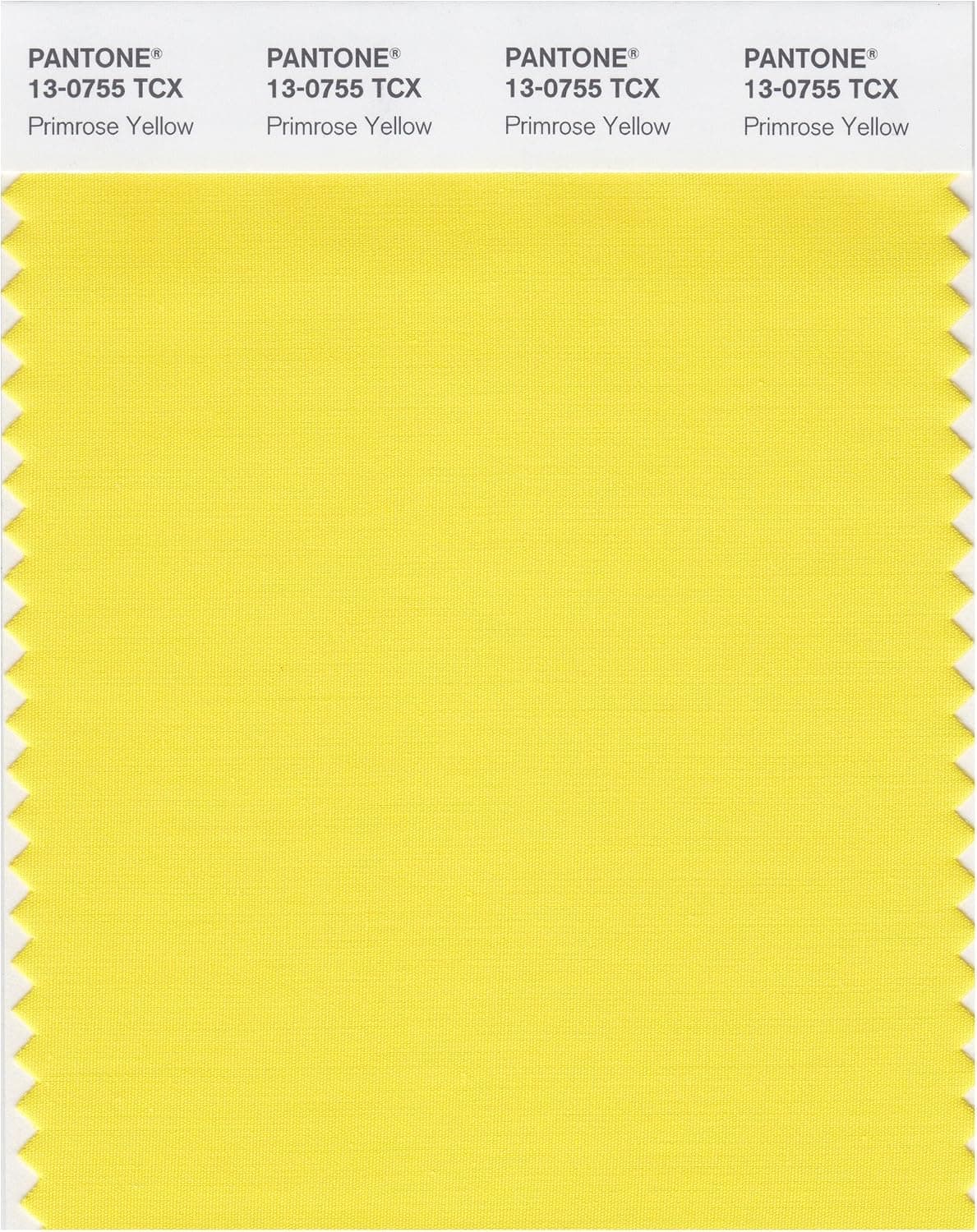 PANTONE Smart 13-0755X Color Swatch Card, Primrose Yellow