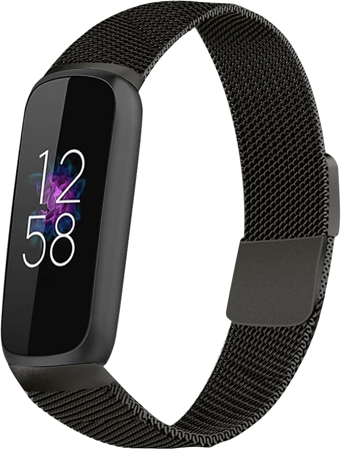 Mornex Magnetic Bands Compatible with Fitbit Luxe, Women Men Metal Adjustable Replacement Wristband, Stainless Steel Magnetic Lock Replacement