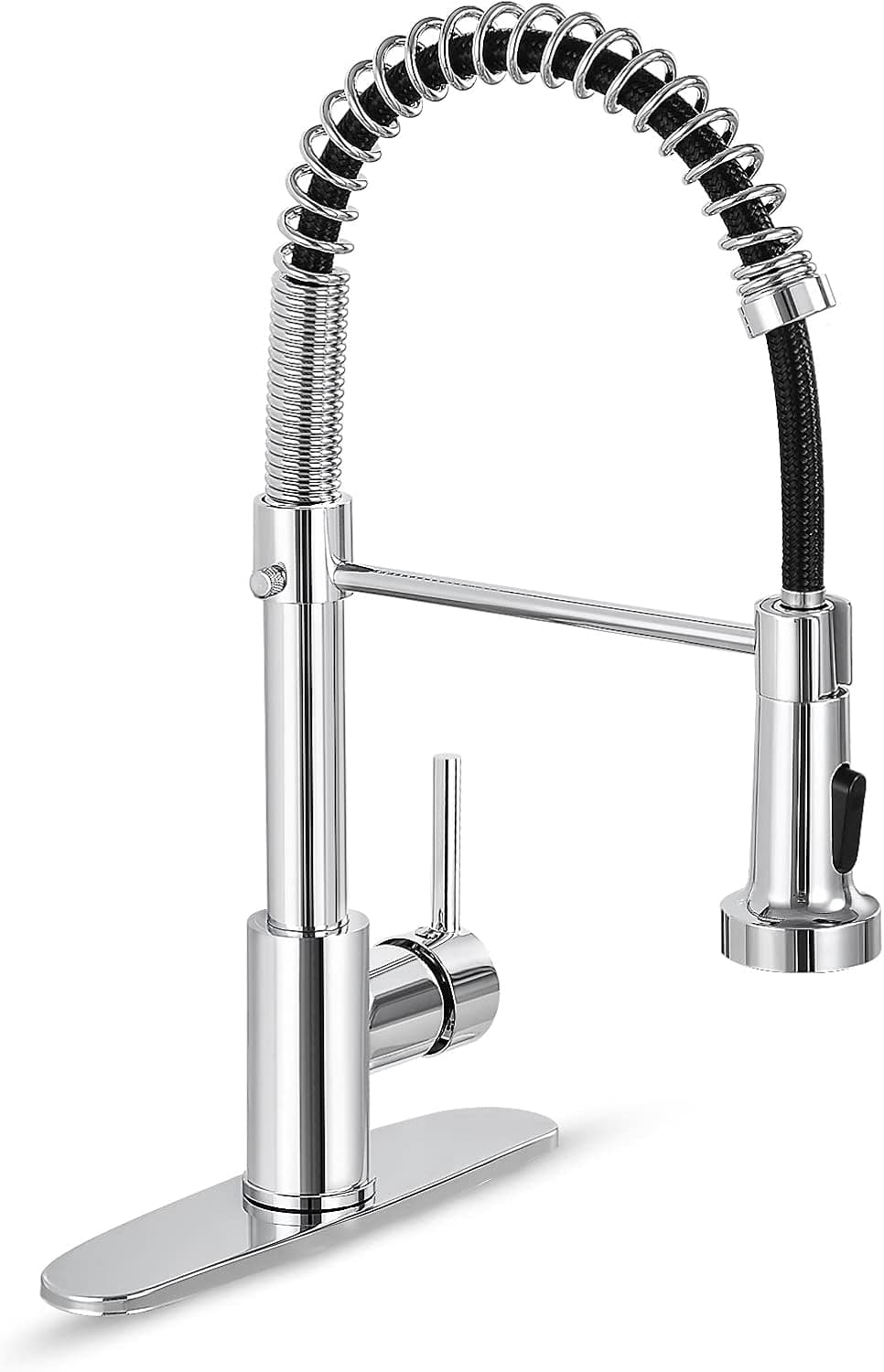 Kitchen Sink Faucet, Pull Down Kitchen Faucet,Chrome Kitchen Faucet with Sprayer Stainless Steel Single Handle