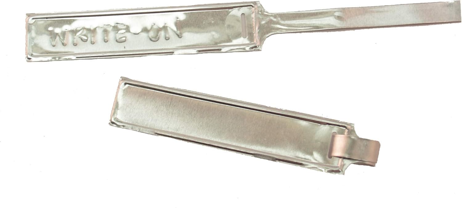 Wrap Around, Write-On Tags, Made from Flexible Aluminum (Pack of 100 Tags). Easy, On-Site Identification for Plants, Assets, Wires, Cables, and More!