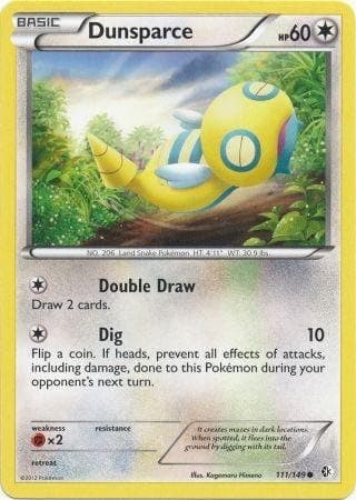 Pokemon - Dunsparce (111/149) - BW - Boundaries Crossed - Reverse Holo