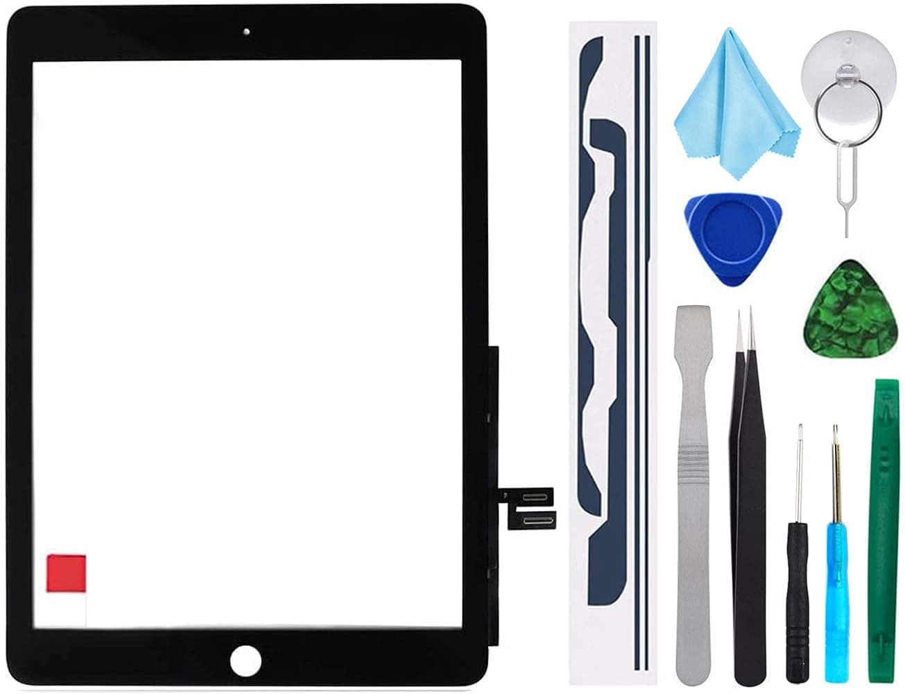T Phael Black Touch Screen Replacement for iPad 7th 8th Generation Digitizer 2019 2020 10.2'' A2197 A2198 A2200 A2270 A2428 A2429 A2430(NO Home Button)