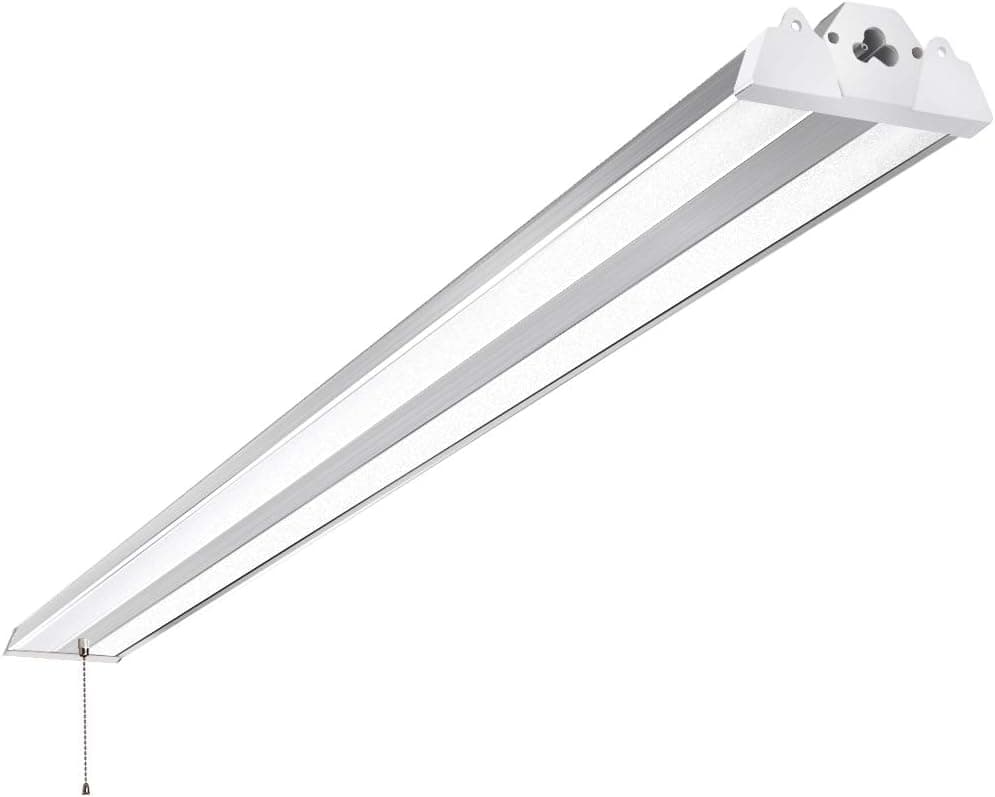 Linkable LED Shop Lights for Garage BBounder 4FT 40W 5000K 1 Pack Liner Design Silver