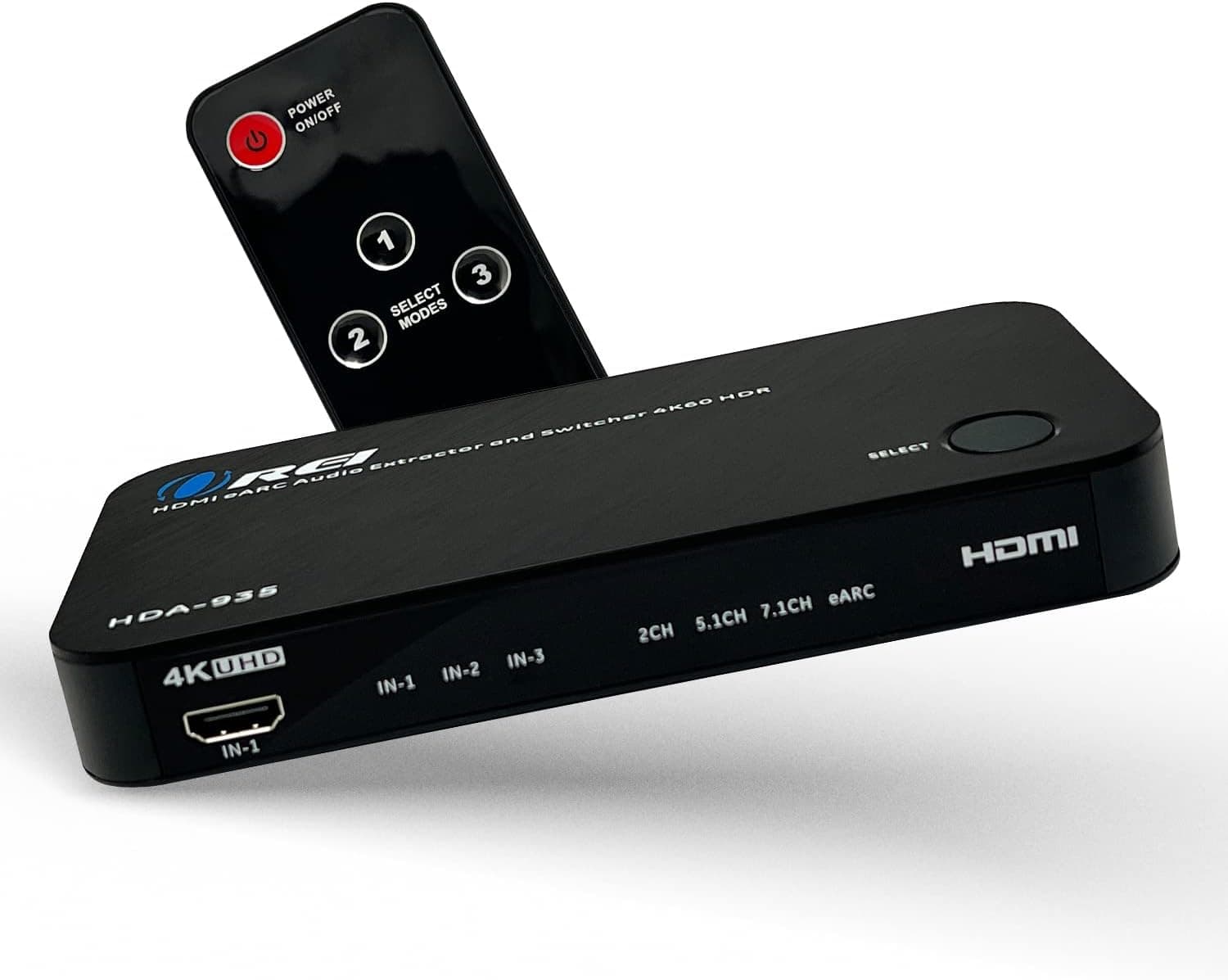 OREI eARC 4K 60Hz Audio Extractor Converter 3x1 Soundbar 18G HDMI 2.0 ARC Support - HDCP 2.2 - Dolby Atmos Digital/DTS Passthrough CEC, HDR, Dolby Vision HDR10 Support (HDA-935)