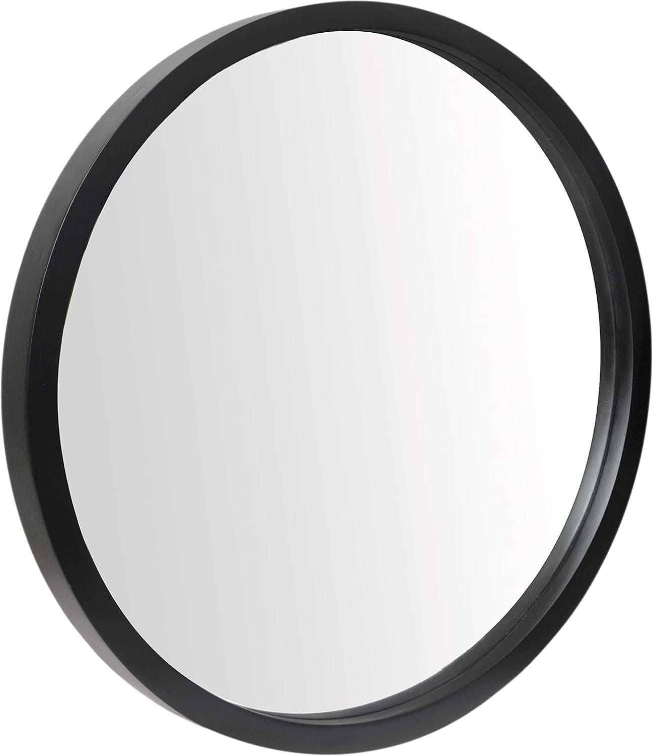 32 Inch Black Round Wall Mirror for Bathroom Large Circle Vanity Mirror for Wall Decor-Wooden Frame for Entryway Bedroom Living Room by NULIPING