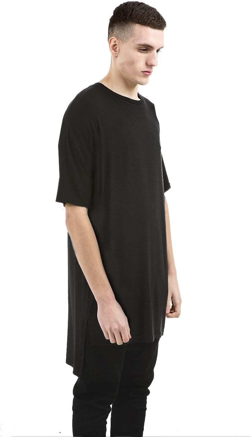 OLRIK Mens Hipster Hip Hop Cotton Longline T Shirts