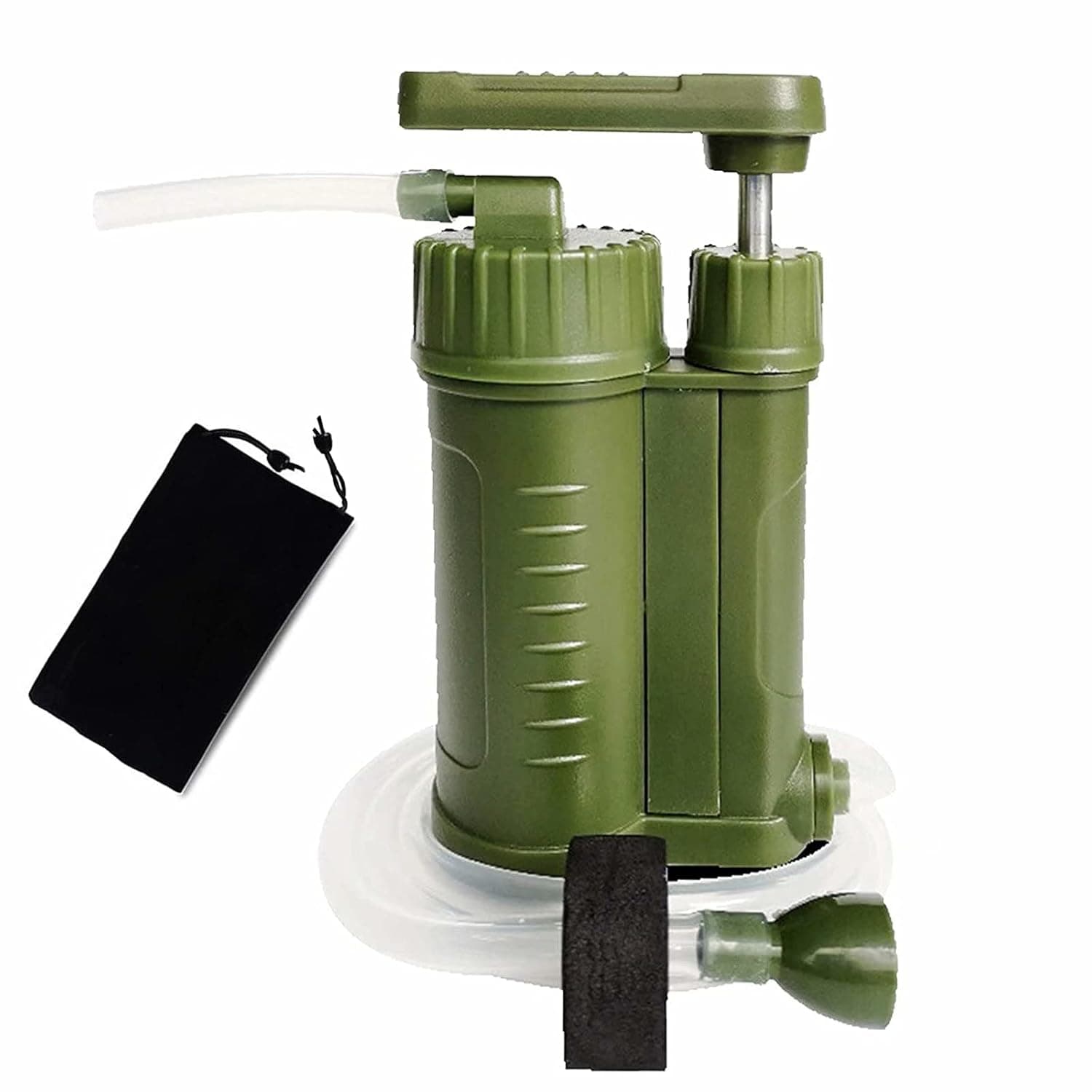 Langkou Portable Water Filter Pump, ​Outdoor Personal Water Purifier Survival Gear for Hiking Camping Travel Emergency use