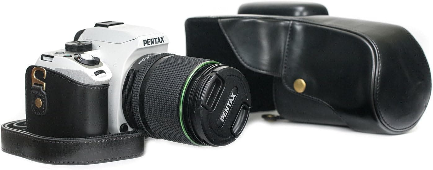 MegaGear "Ever Ready" Protective Leather Camera Case, Bag for Pentax K-70, Pentax K-S2 Camera with 18-135mm Lens DSLR Camera