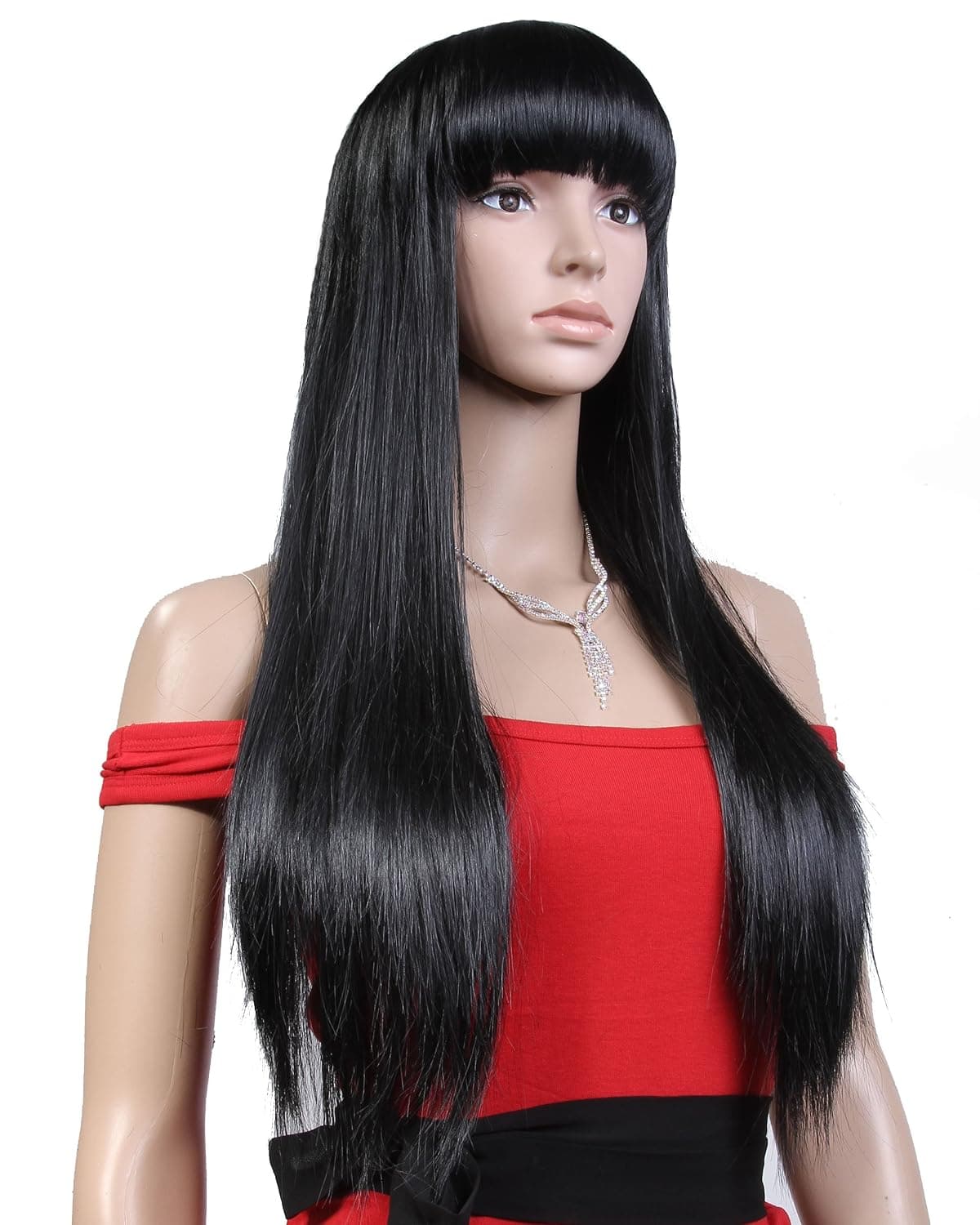Cool2day Fashion Women's Long Straight Hair Party Full Wig (Model:jf010318) (Black)