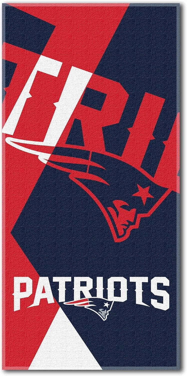 Officially Licensed NFL "Puzzle" Beach Towel, 34” x 72”, Multi Color