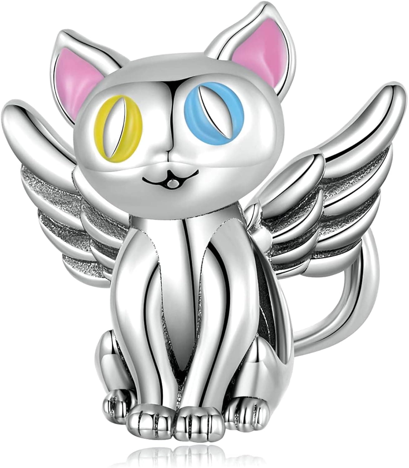 WOSTU 925 Sterling Silver Cute Animal Cat Butterfly Elephant Dog Bead Charm Jewelry for Women Girls for Dangle Charm Bracelet Mothers Day Gift Personalized Gift for Women Grandma