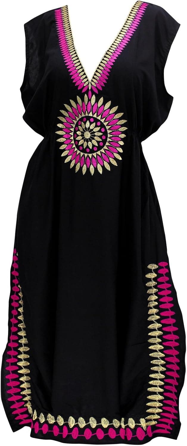 LA LEELA Women's Maxi Bathing Suit Cover-up Swim Dress