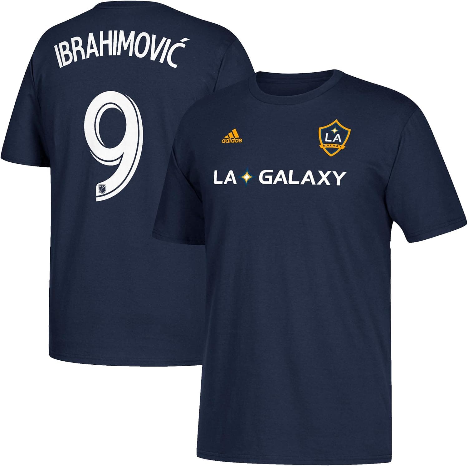 adidas Zlatan Ibrahimovic LA Galaxy #9 Youth Player T-Shirt Navy