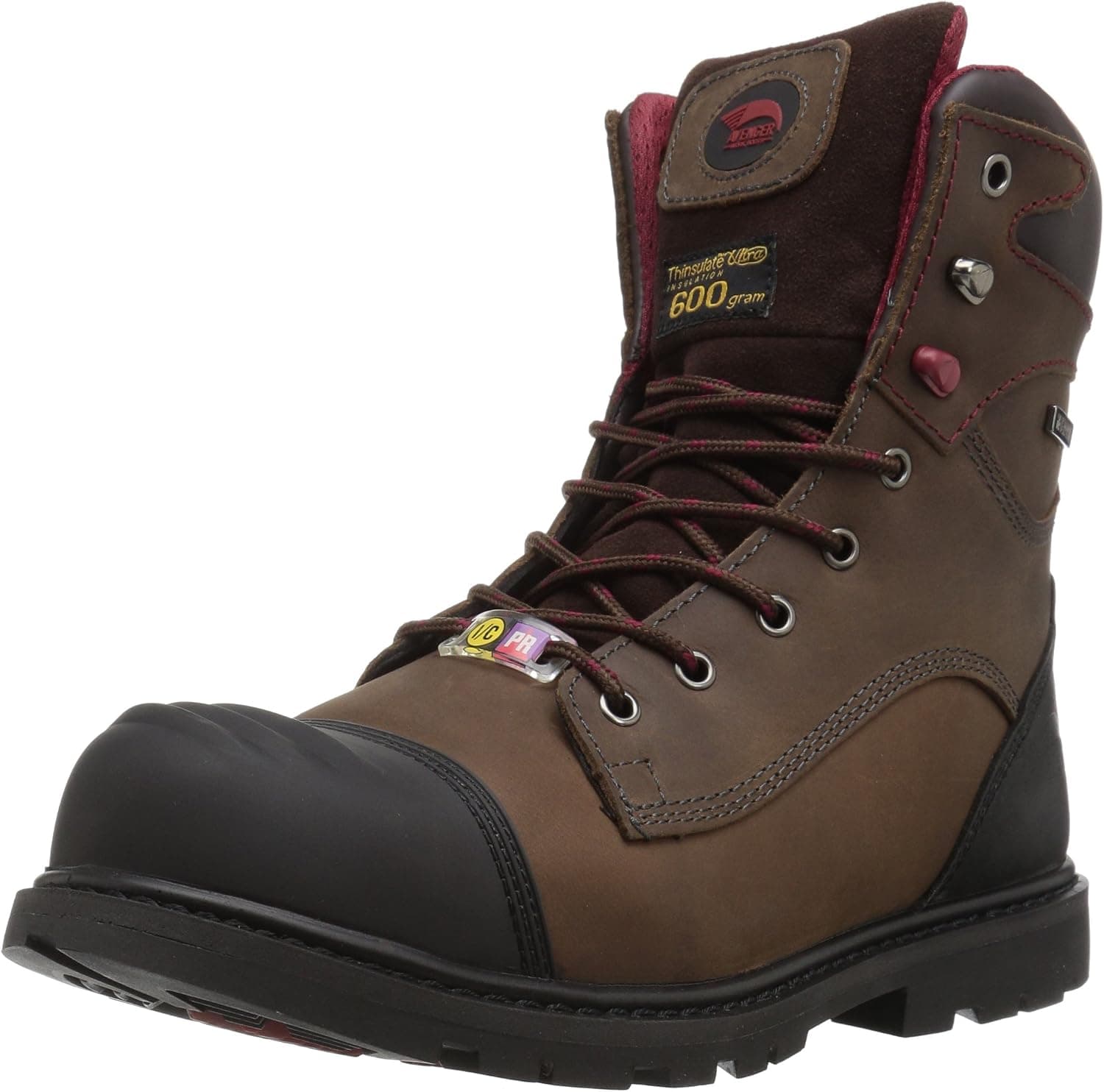 Avenger Work Boots Hammer 8" Men's Insulated Waterproof Leather Carbon Toe EH Industrial Work Boots