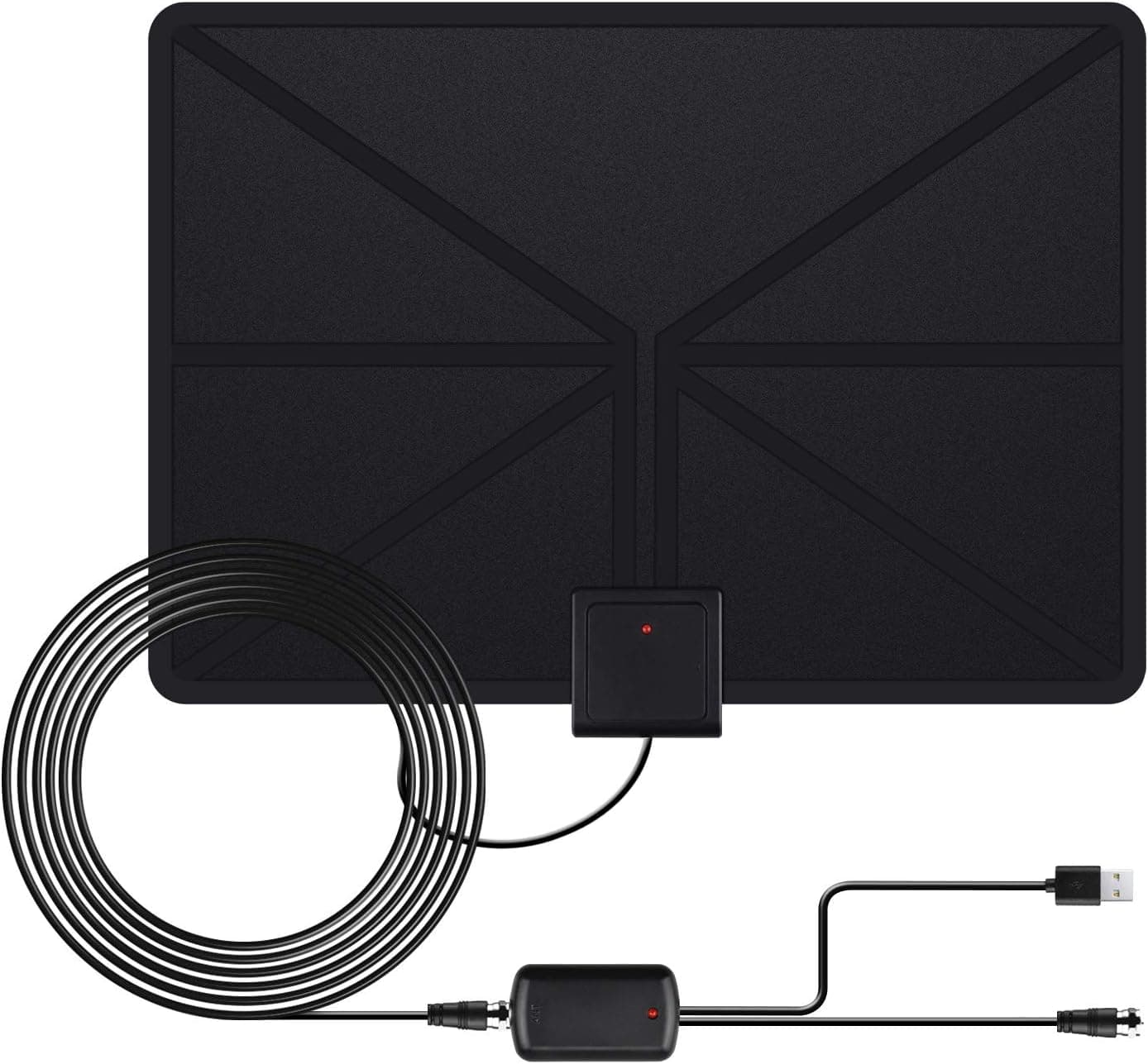HDTV Antenna, Digital TV Antennas 50 Mile Range Amplified Indoor High Definition Signal Booster