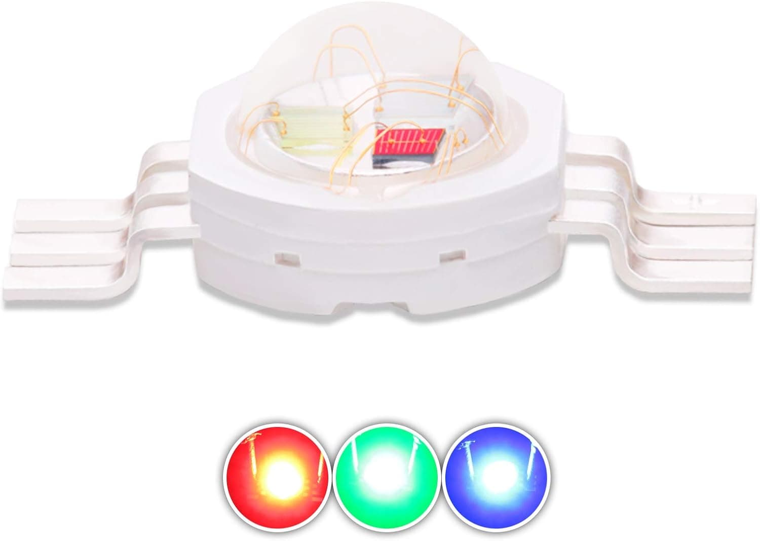 High Power 9W RGB LED Red Green Blue 3In1 RGB 9W High Power LED for 10 PCS (Red, Green, Blue-6Feets)