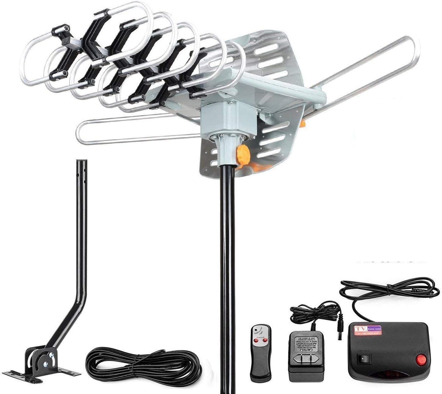 2019 VERSION HD Digital TV Antenna Kit-Best 150 Miles Long Range High-Definition -Uhf/Vhf 4K 1080p Channels Wireless Remote Control - 33Ft Coax Cable - Support All TV's-1080p 4K Ready(W/Pole )