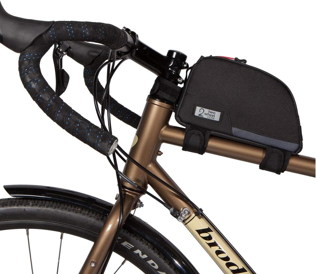 Two Wheel Gear - Commute Top Tube Frame Bag (1 L) - Water Resistant Gas Tank Style Bike Bag with Waterproof Zippers, Perfect for Mountain Biking, Commuting, and Touring