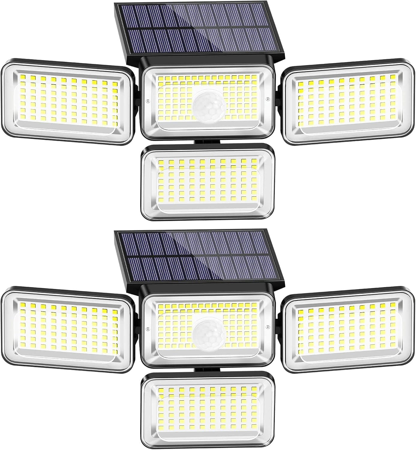 Solar Outdoor Lights, 270 LED 3000LM Motion Sensor Outdoor Light, Luces Solares para Exteriores Waterproof Wide Angle 6500K Solar Powered Security Flood Lights for Outside Garage Yard Patio(2 Pack)