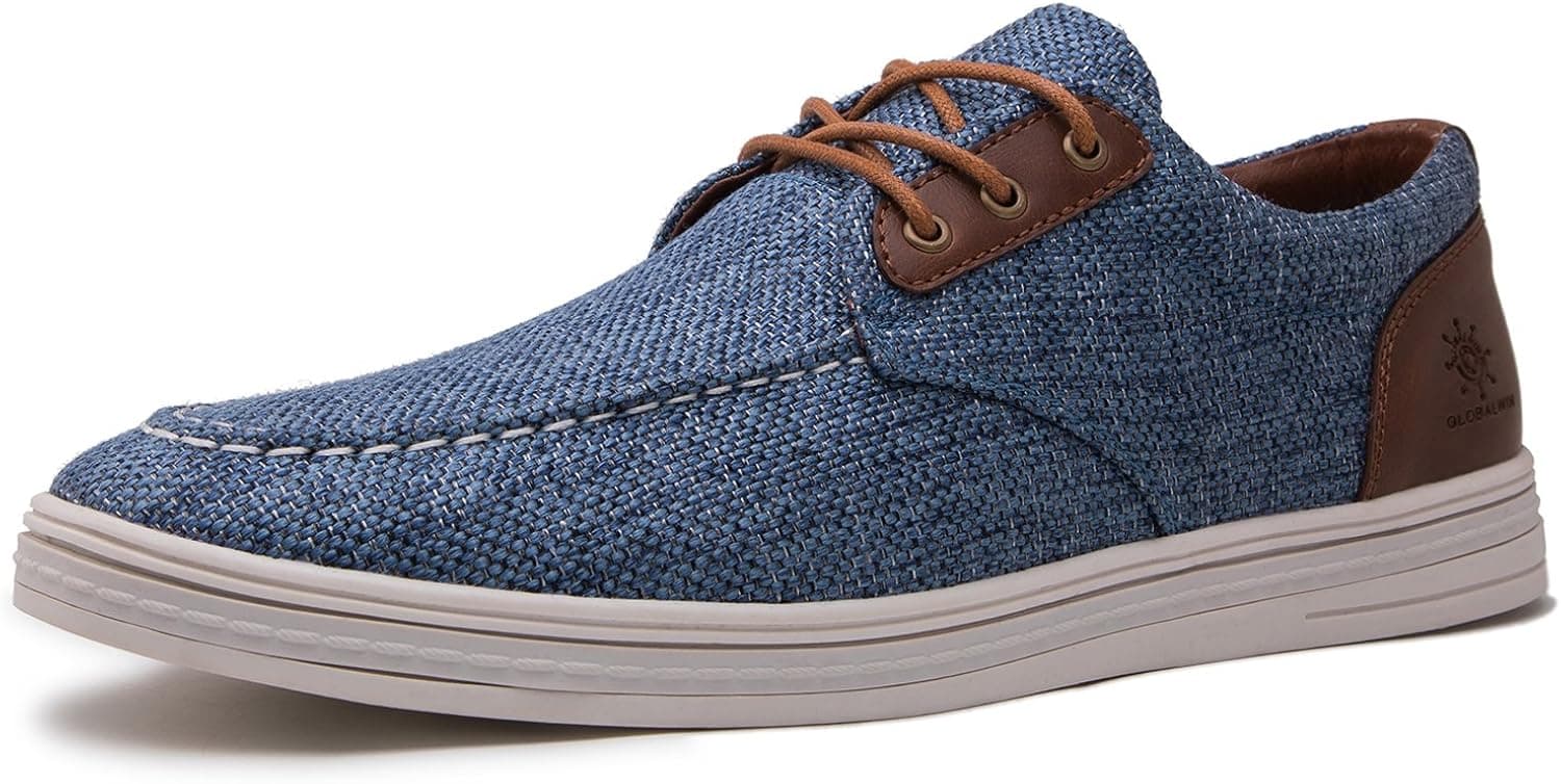 GLOBALWIN Mens Fashion Casual Loafers Lace Up Boat Shoes