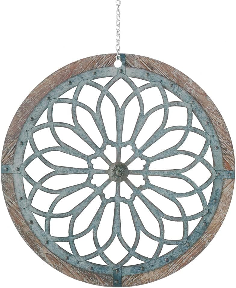 NA Heritage Round Wall Art，Decorative Wall Medallions Hand-Made Creative Wall Art Gift For Home, Bedroom, Living Room, Outdoors (B)