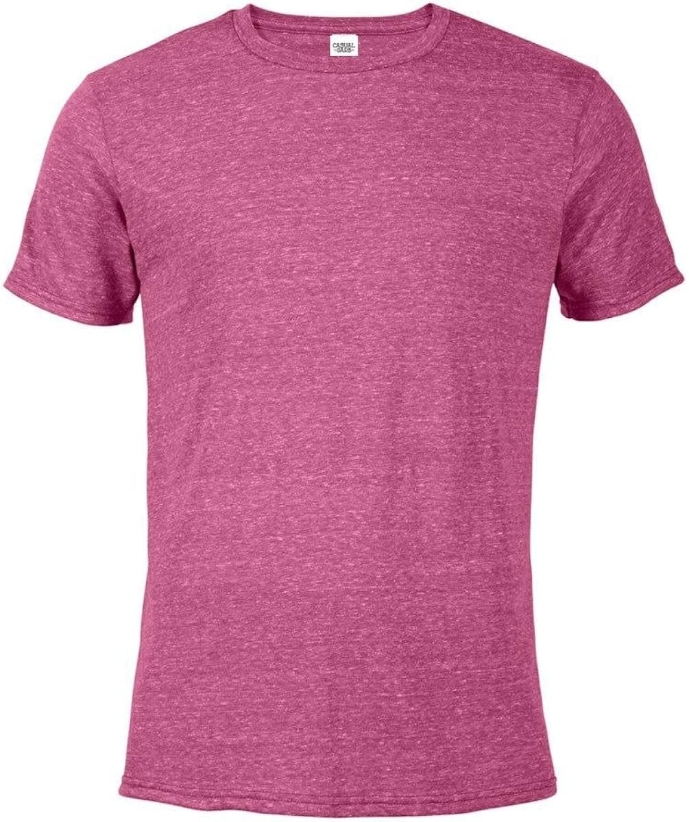 Casual Garb Men's Snow Heather Fitted T Shirt Short Sleeve Crew Neck T-Shirts for Men