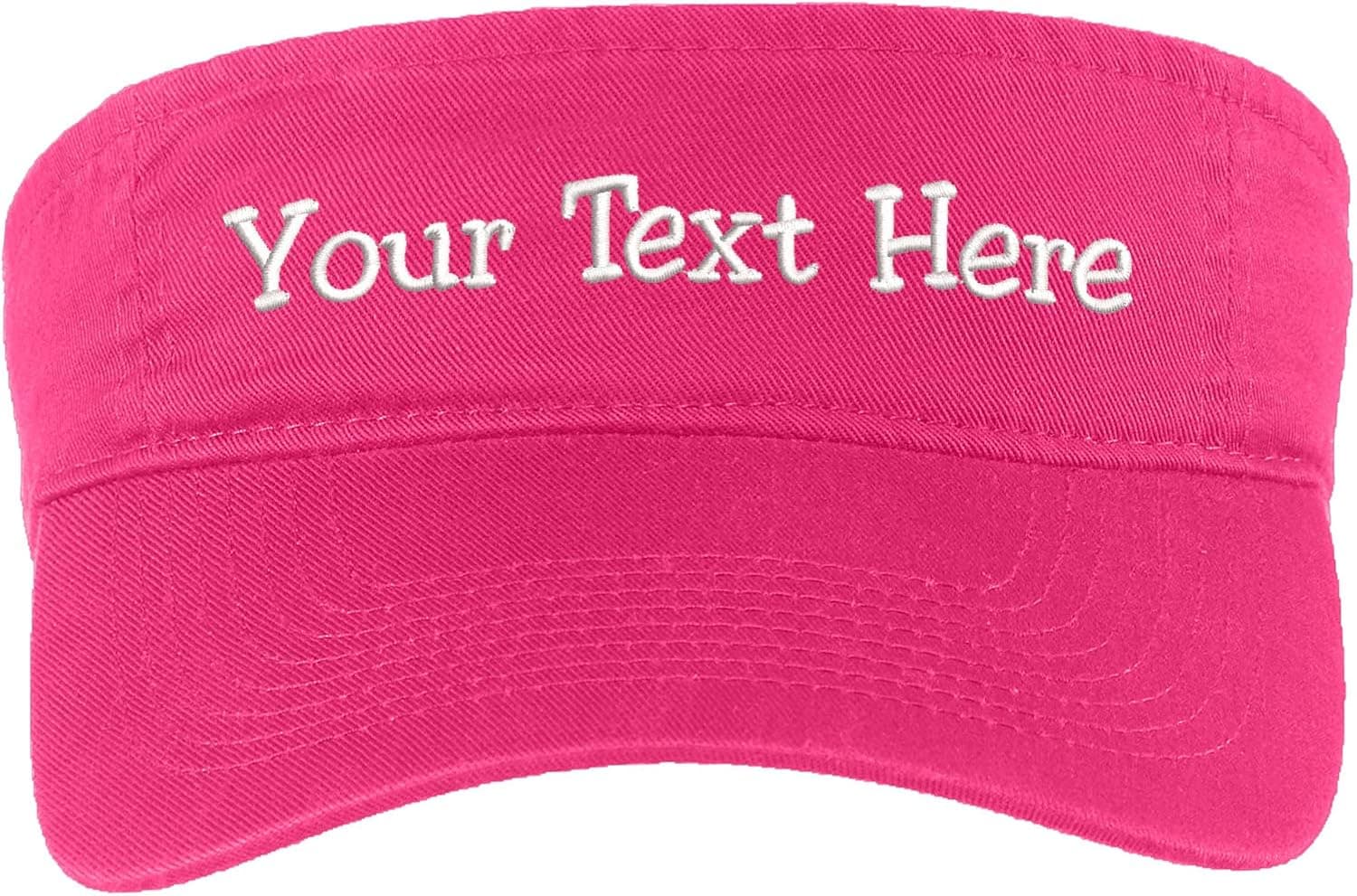 Custom Visor Hat Embroider Your Own Text Customized Adjustable Fit Men Women Visor Cap