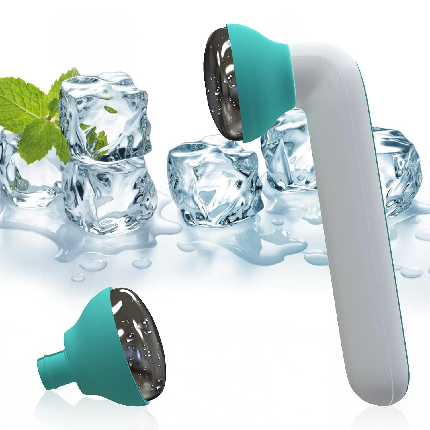 GUGUG Facial Ice Roller for Face & Eye Puffiness Relief, Ice Face Roller Skin Care Tool, 2 Heads-Blue