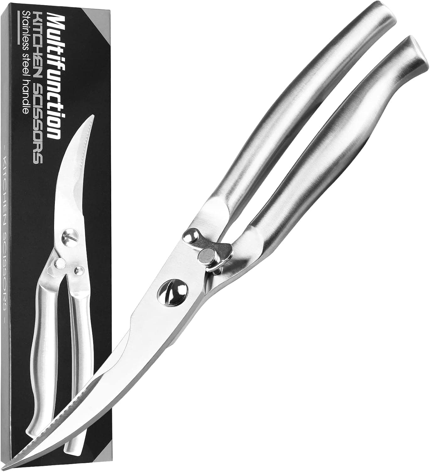 Kitchen scissors Poultry shears Metal kitchen shears Premium kitchen shears with safety lock for Chicken Meat Bone Fish (A type）