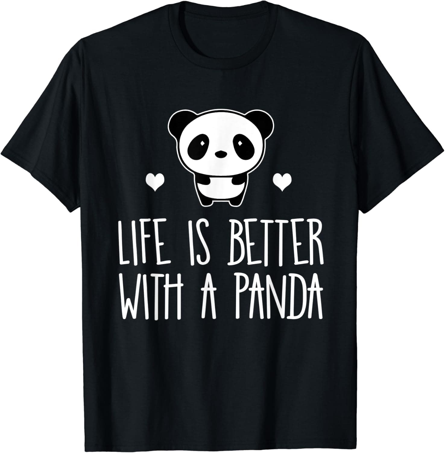 Life Is Better With A Panda Animal Bear Hearts T-Shirt