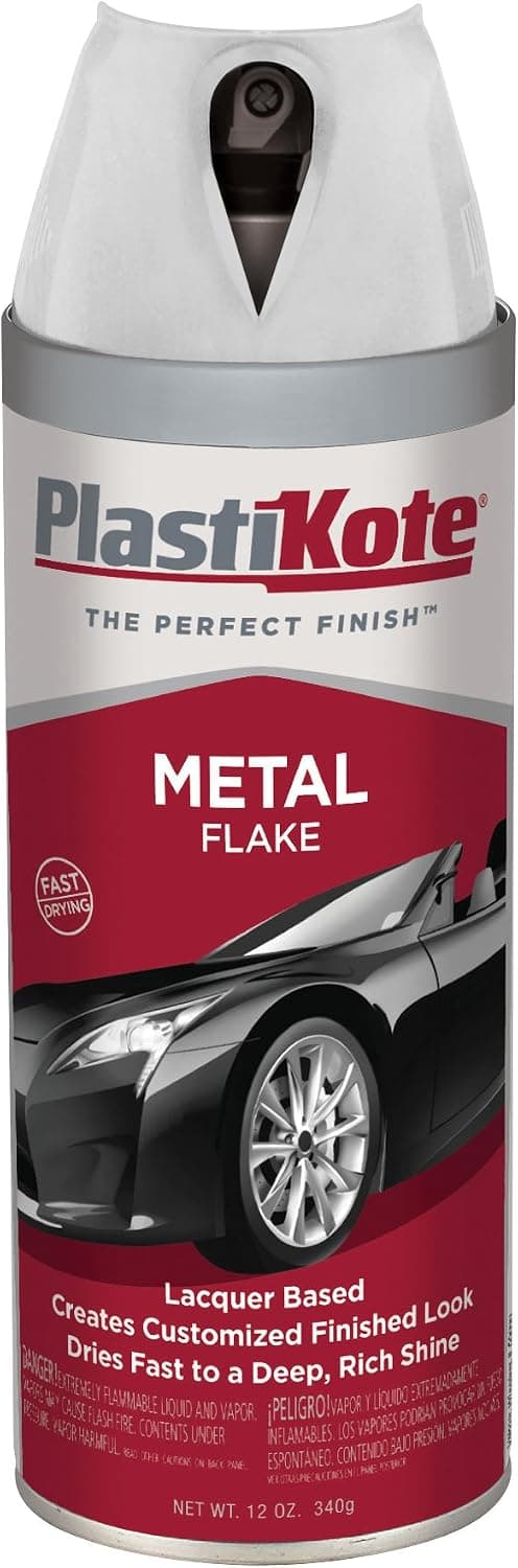 PlastiKote 307 Clear Metal Flake Paint Spray, 12 oz.