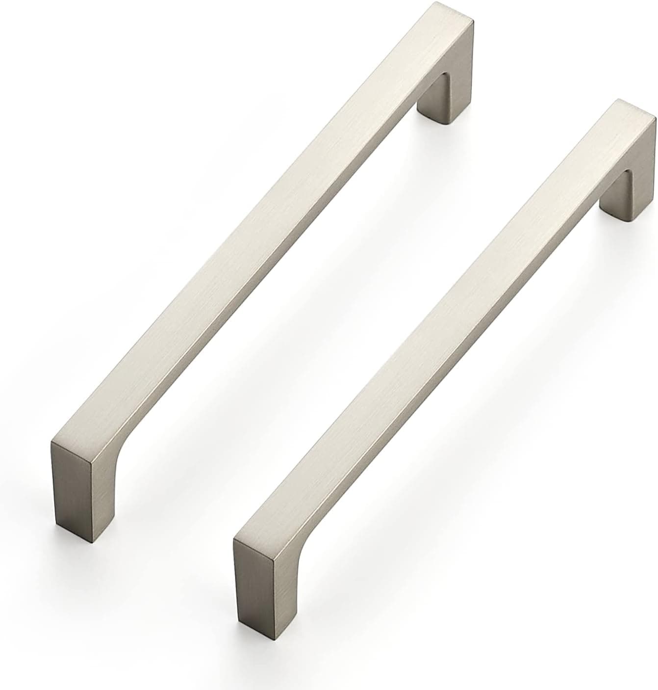 Ravinte 5 Pack Solid 5 Inch Kitchen Square Cabinet Handles Brushed Nickel Cabinet Pulls Drawer Pulls Kitchen Cabinet Hardware Kitchen Handles