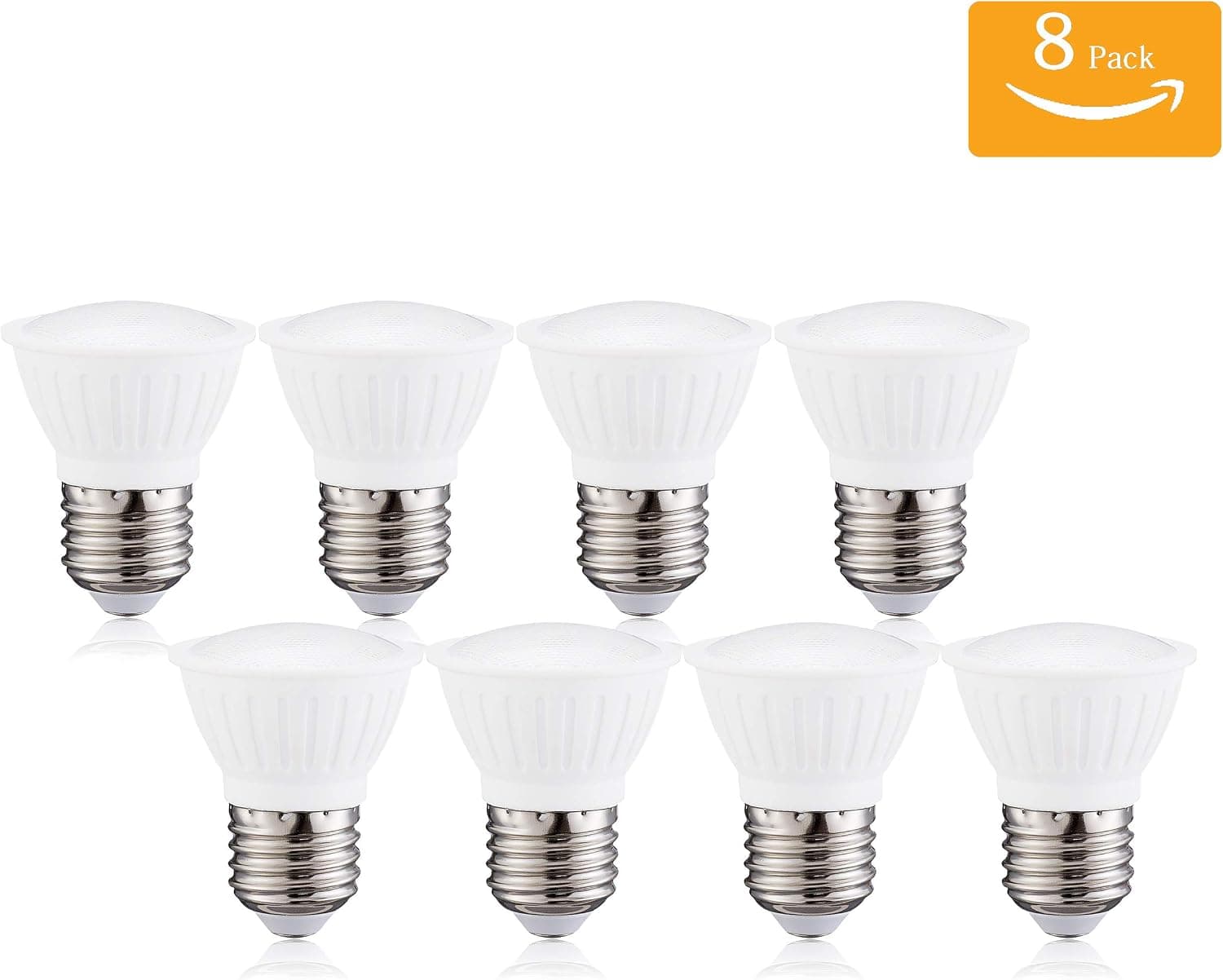 (Pack of 8) PAR16 LED Dimmable Flood Light Bulbs 7Watt E26 Short Neck 120V AC 70W Halogen Replacement 120 Degree Beam Angle Daylight White 5000K