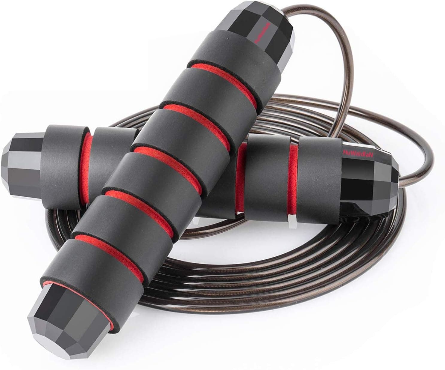 HuWaIdIaN, Black, one size Jump Rope, Jump Ropes For Fitness, Tangle-Free Rapid Speed Jumping Rope, Jumping Rope with Rapid Speed for Women Men and Kids by HUWAIDIAN