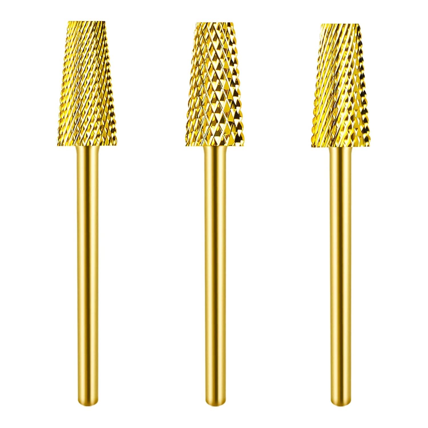 3Pcs Premium 3/32" Tapered Barrel Carbide Nail Drill Bits, Drill bits for Electric Dremel Drill Machine, Nail Art Design, Manicure, Pedicure