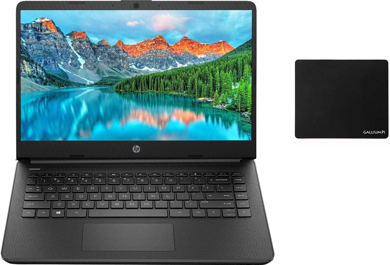 HP Newest 14" HD Business and Student Laptop, AMD Dual-Core Athlon Silver 3050U up to 3.2GHz, 8GB DDR4 RAM, 256GB SSD, WiFi, Webcam, HDMI, Bluetooth, Windows 10 with GalliumPi Accessories
