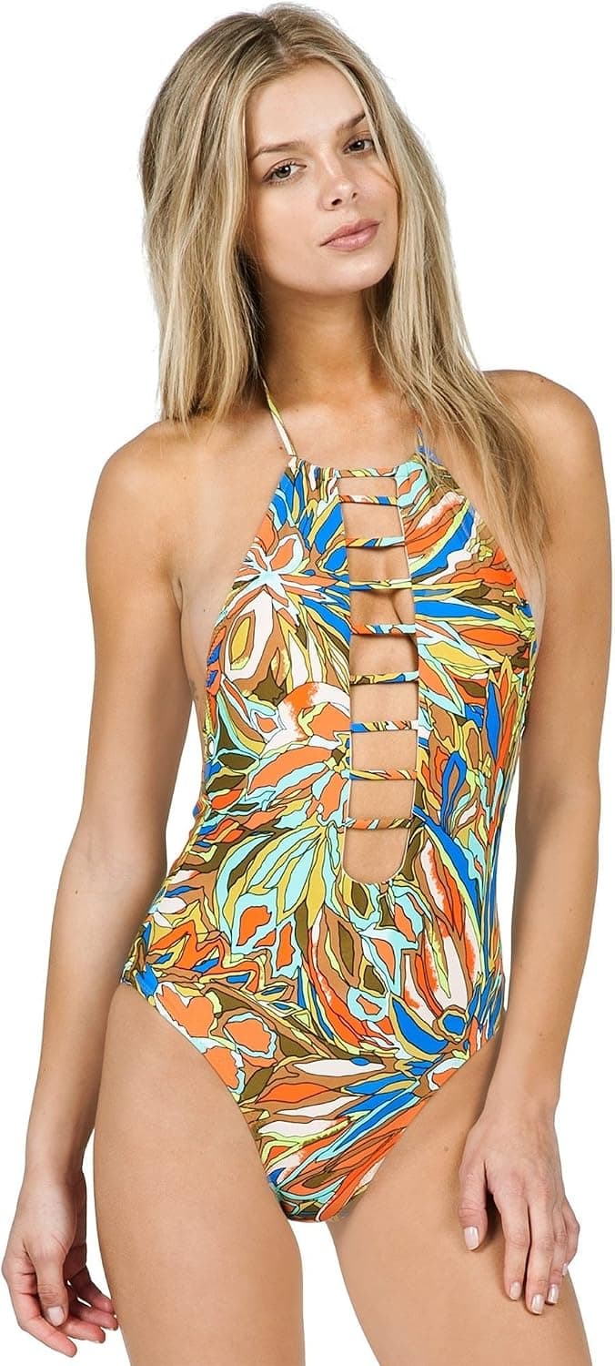 Volcom Women's Faded Flowers One-Piece Swimsuit