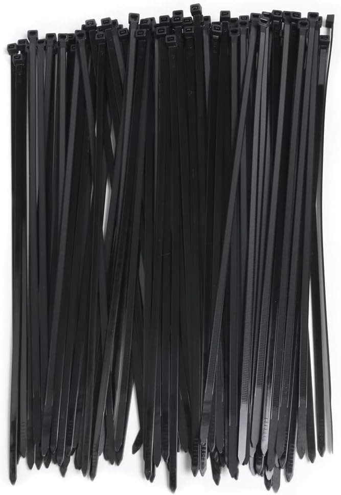 G-WILL 12 Inch Nylon Cable Zip Ties (100 Pack, Black), Heavy Duty, Ultra Strong Durable (50 lbs), Indoor & Outdoor Multi-purpose, UV & Heat Resistant, Self-locking Tie Wraps, Cord/Wire Management
