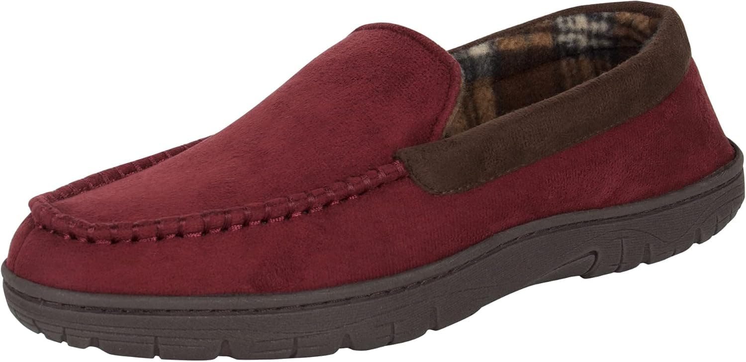Hanes Men's Textured Moccasin Slipper