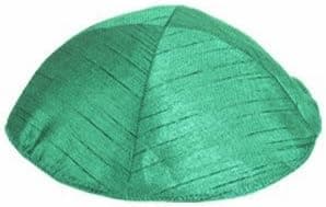 Yair Emanuel Kippah Yarmulkes & Yemenite Hat Judaica POLYSILK KIPPAHFOREST Green (Bundle)