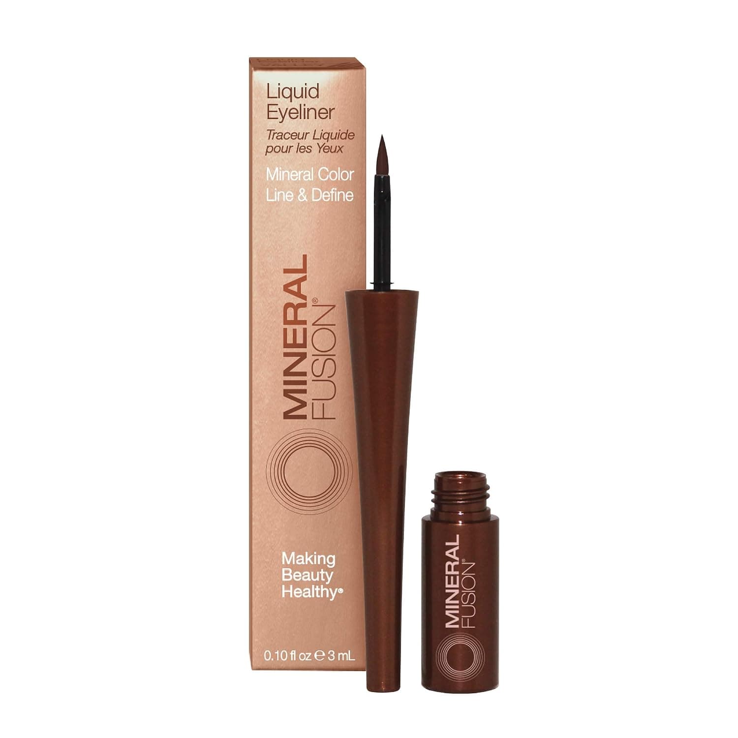 Mineral Fusion Liquid Eyeliner, Valley, 0.1 Ounce (Packaging May Vary)