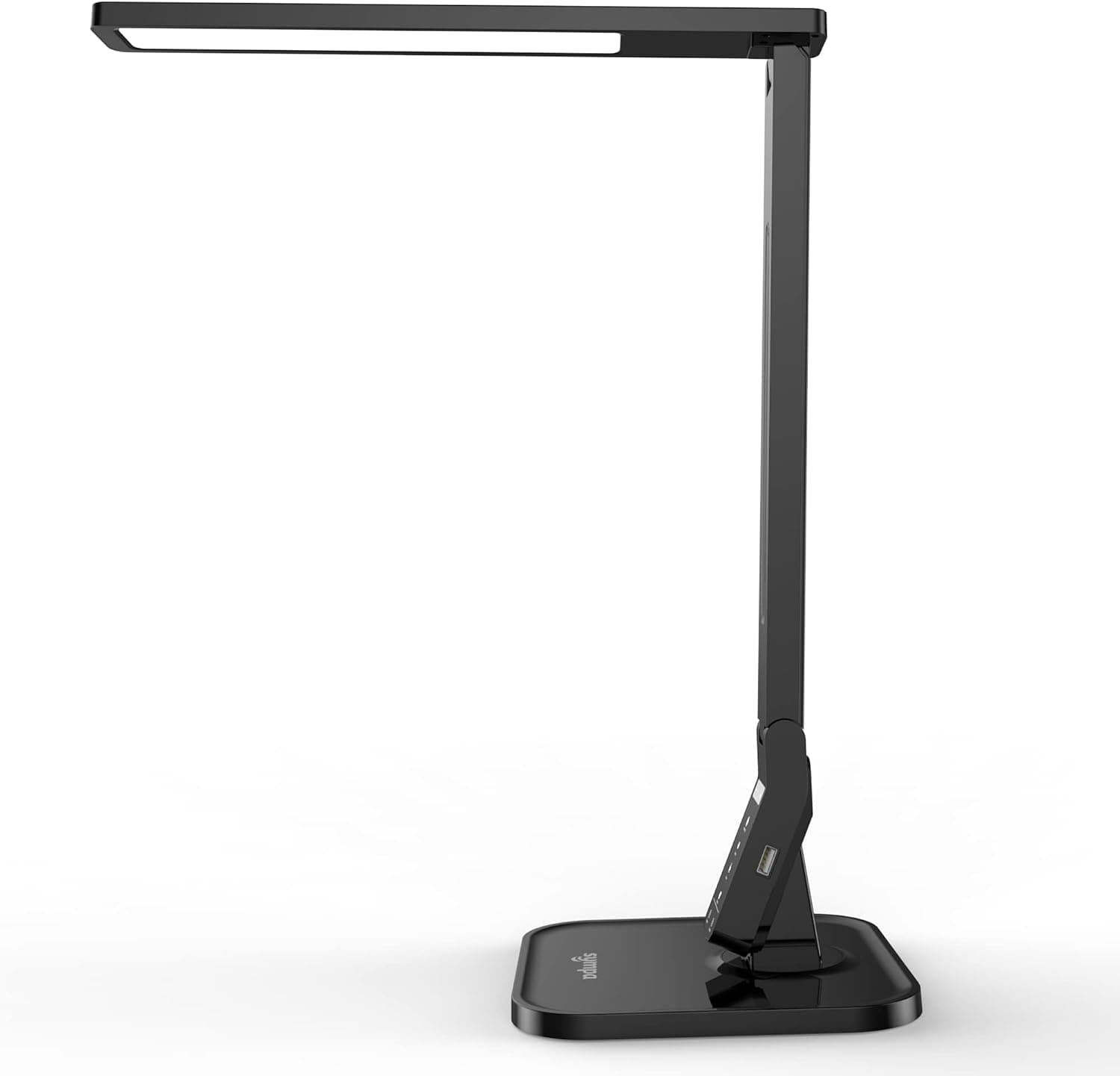 sympa LED Desk Lamp, Dimmable Table Lamp with 4 Lighting Modes, 5 Brightness Levels, Touch Control, USB Charging Port, 1 Hour Timer, Memory Function, Eye-Caring Desk Lamp for Home, Office Black