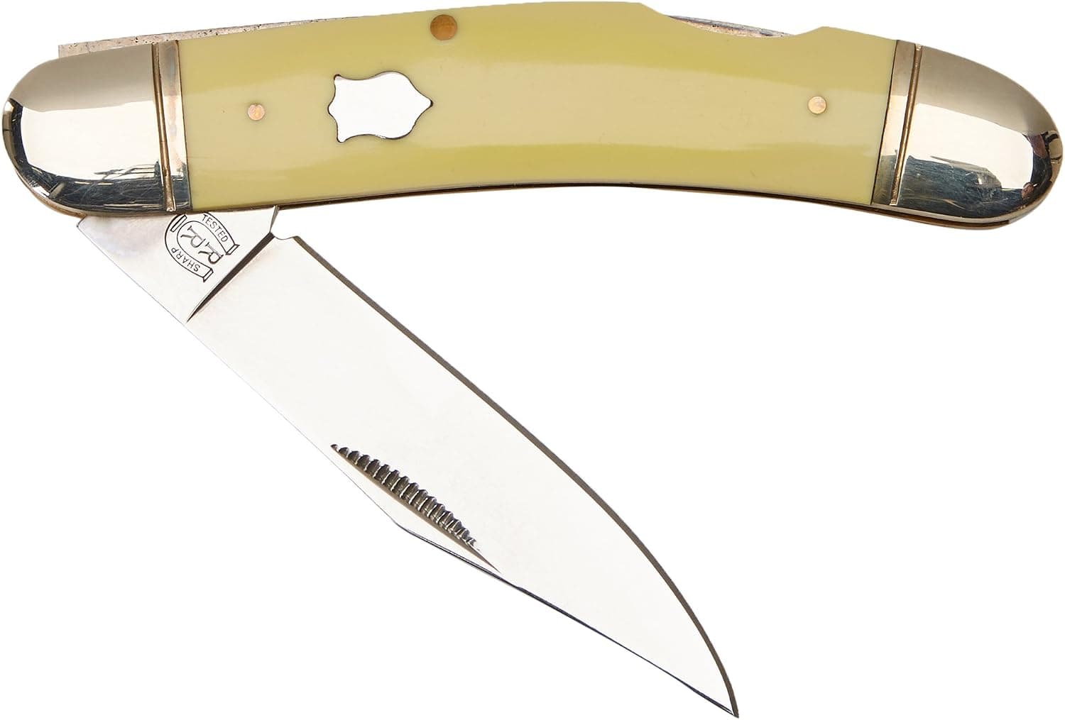 Rough Rider Lockback Sowbelly with Yellow Composition Handle