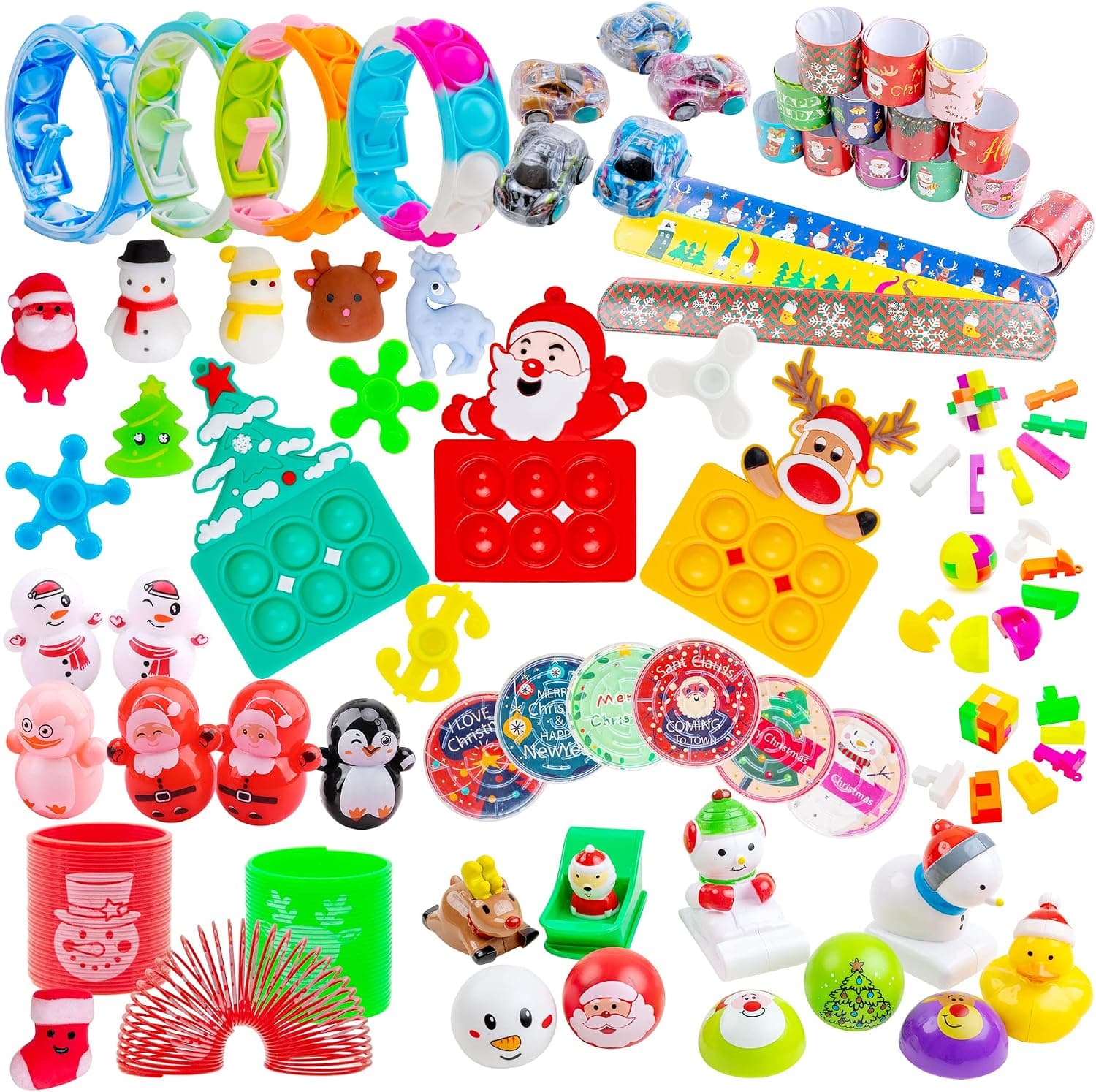 Christmas Toys Assortment, Party Favors Toy, Party Goodie Bag Fillers, Prizes for Kids Classroom Rewards, Stocking Stuffers for Advent Calendar,Pinata Fillers,Treasure Box
