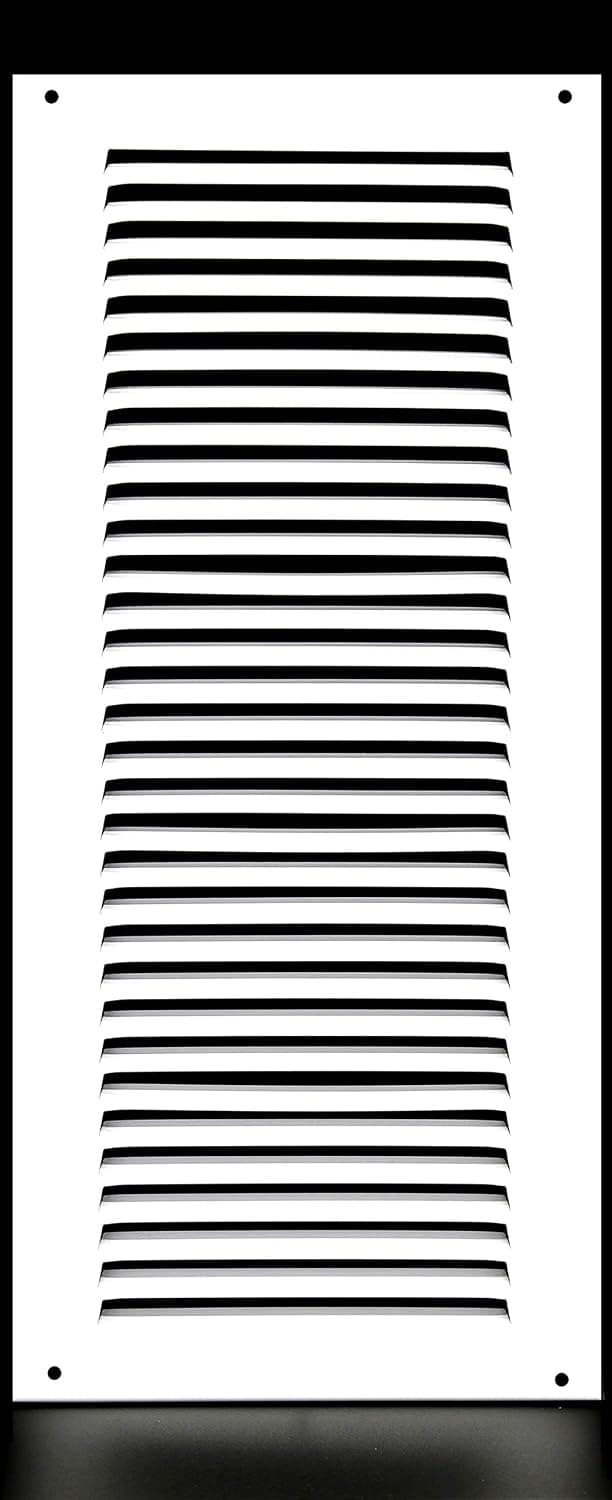 8" x 26" Return Air Grille - Sidewall and Ceiling - HVAC Vent Duct Cover Diffuser - [White] [Outer Dimensions: 9.75w X 27.75"h]